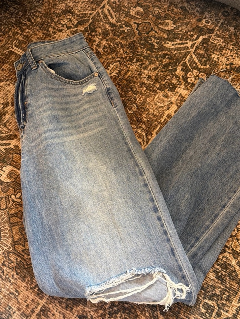 Rewash Light Blue Denim Jeans with Contrast Stitching